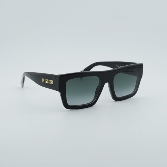 Missoni MIS0129/S 0807 9O Sunglasses Black Square Frame, Grey Lenses main image 10